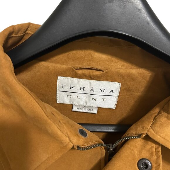 Tehama Clint Xl Khaki Suede Jacket Outwear Mens Size XL Full Zip - Picture 5 of 8
